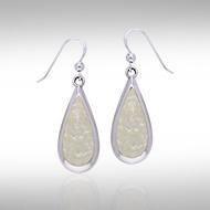 Pear Cabochon Gemstone Silver Earrings TE2942 Earrings