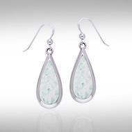 Pear Cabochon Gemstone Silver Earrings TE2942 Earrings