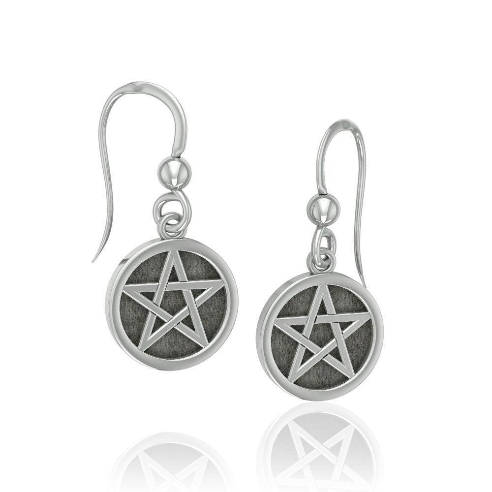 Solid Pentacle Earrings TE309 - peterstone.dropshipping