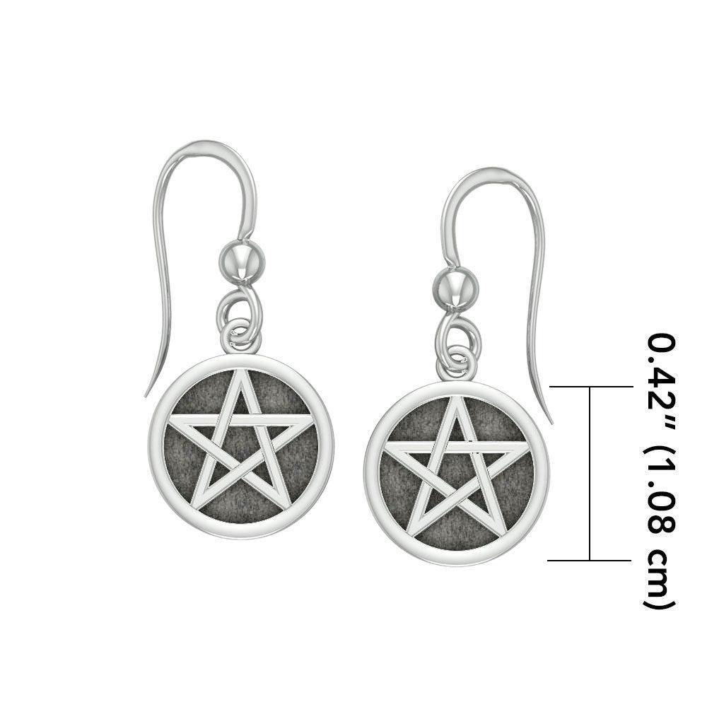 Solid Pentacle Earrings TE309 - peterstone.dropshipping