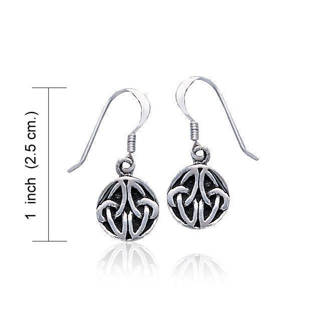 Celtic Knotwork Ball Silver Earrings TE467 Earrings