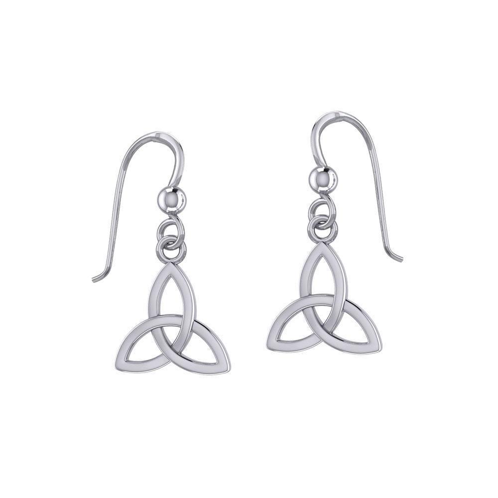 Celtic Knotwork Silver Triquetra Earrings TE659 Earrings