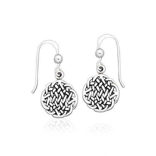 Celtic Knotwork Round Silver Earrings TE660 Earrings