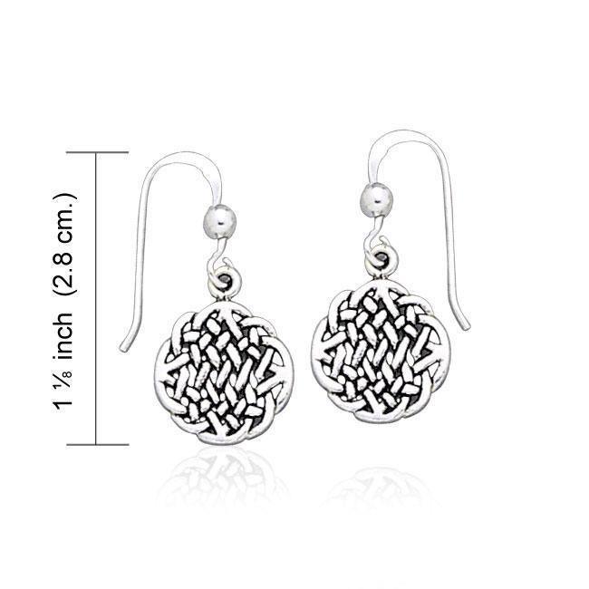 Celtic Knotwork Round Silver Earrings TE660 Earrings