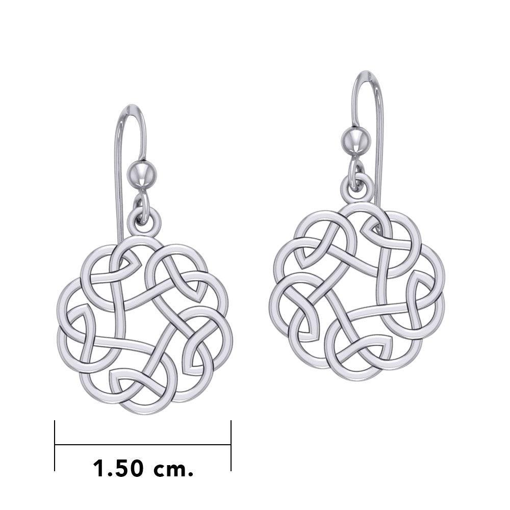 Celtic Knotwork Silver Earrings TE661 - peterstone.dropshipping