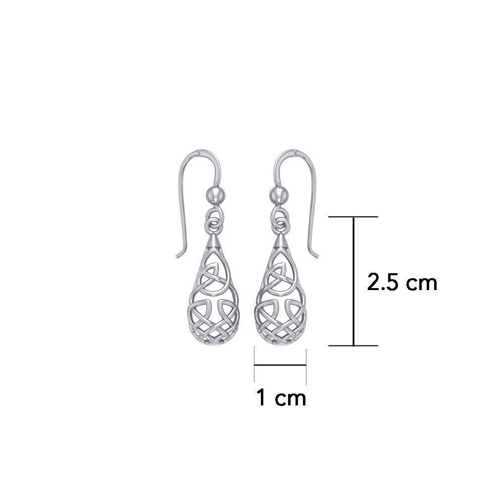 Celtic Knotwork Silver Earrings TE682 - peterstone.dropshipping