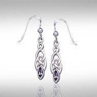 Celtic Knotwork Silver Earrings TE862 Earrings