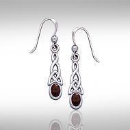 Celtic Knotwork Silver Triquetra Earrings TE864 Earrings