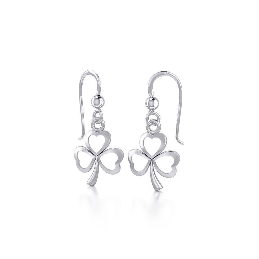 Celtic Shamrock Silver Earrings TE877 Earrings