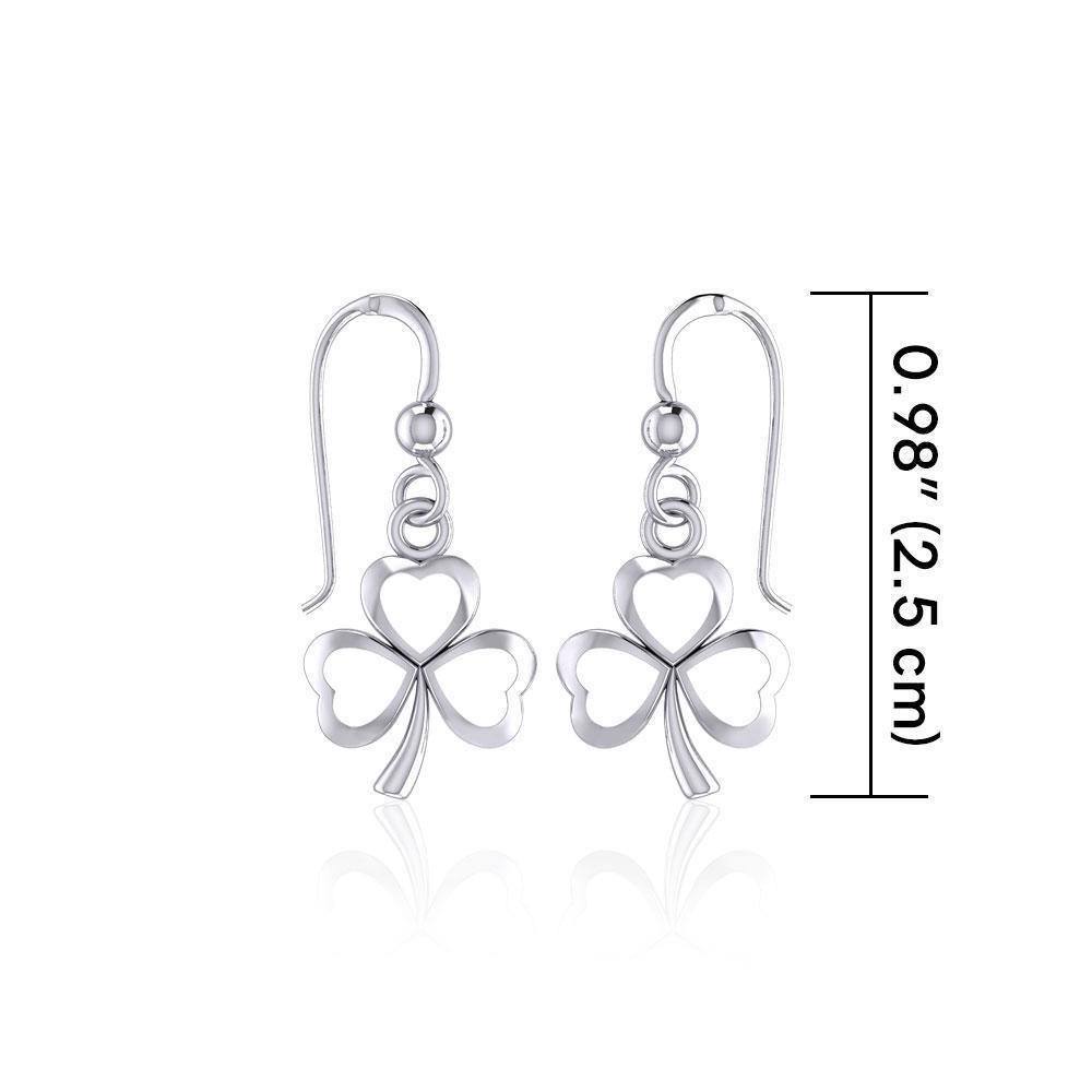 Celtic Shamrock Silver Earrings TE877 Earrings