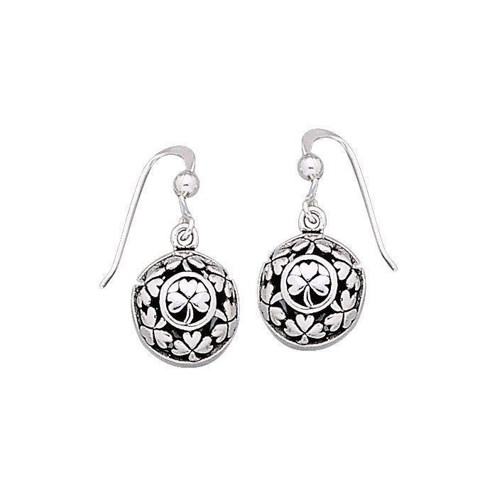 Celtic Shamrock Silver Earrings TE890