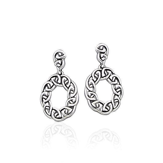 Celtic Knotwork Silver Earrings TE949 Earrings