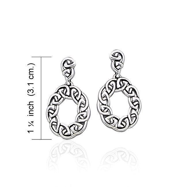 Celtic Knotwork Silver Earrings TE949 Earrings