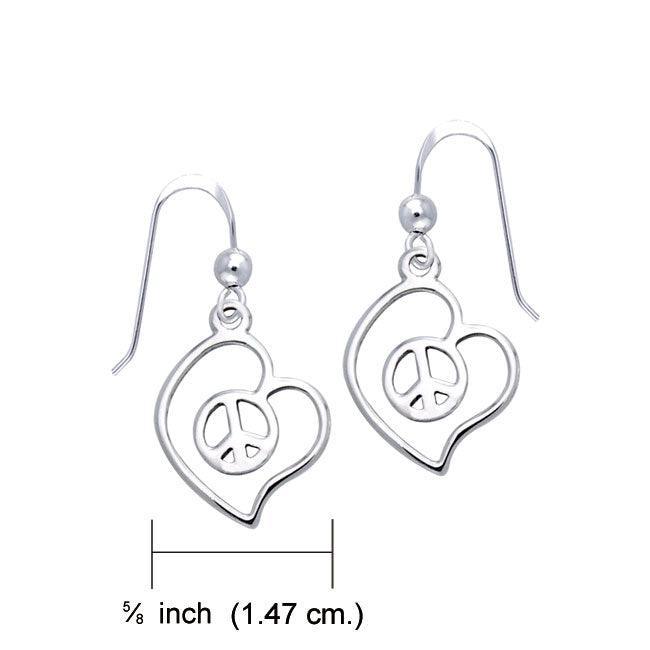 Love Peace Silver Earrings TER1054 - peterstone.dropshipping