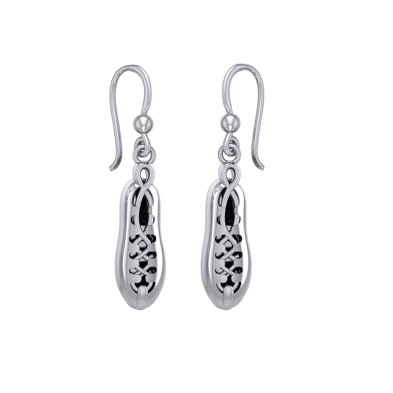 Irish Dancing Shoes Silver Earrings TER107 - peterstone.dropshipping