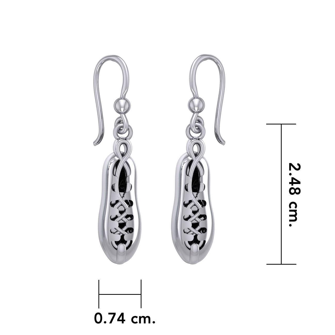 Irish Dancing Shoes Silver Earrings TER107 - peterstone.dropshipping