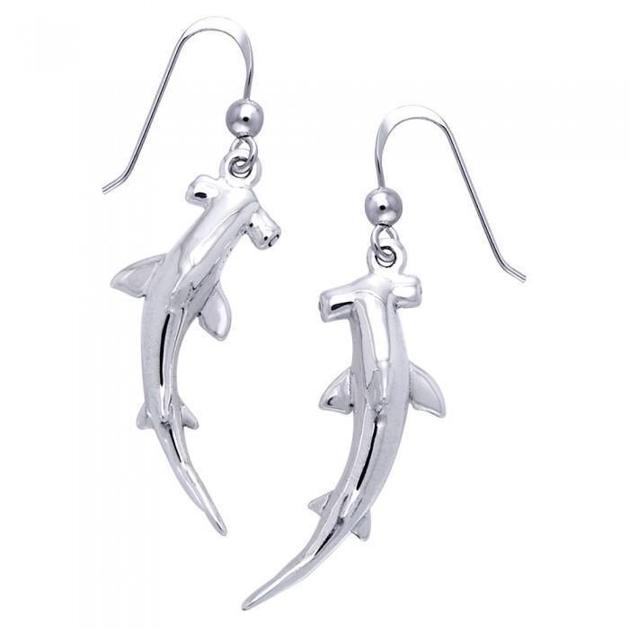 Hammerhead Shark Sterling Silver Earrings