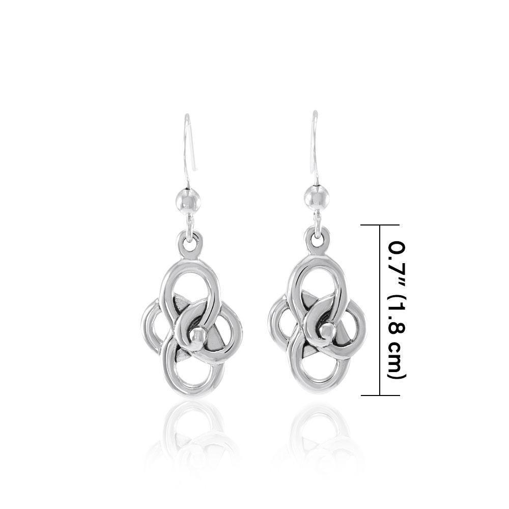 Spiral Celtic Contemporary Silver Earrings TER1316 Earrings