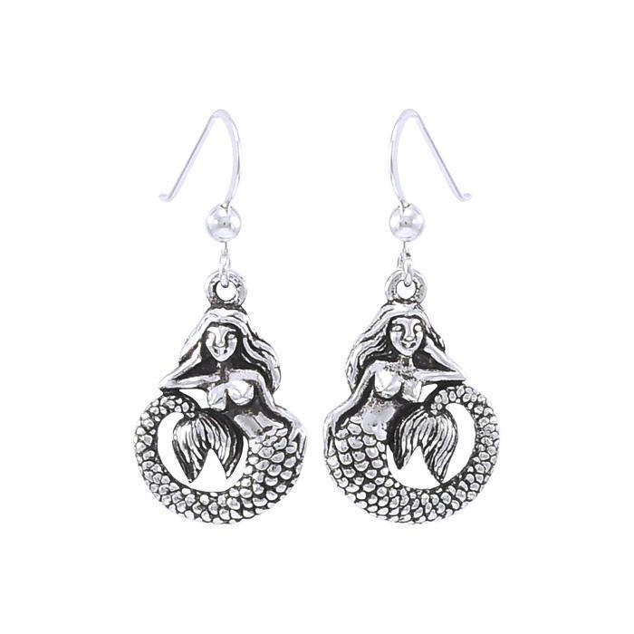 Fine Sterling Silver Ocean Mermaid Earring with  french hook ~ your item TER1470