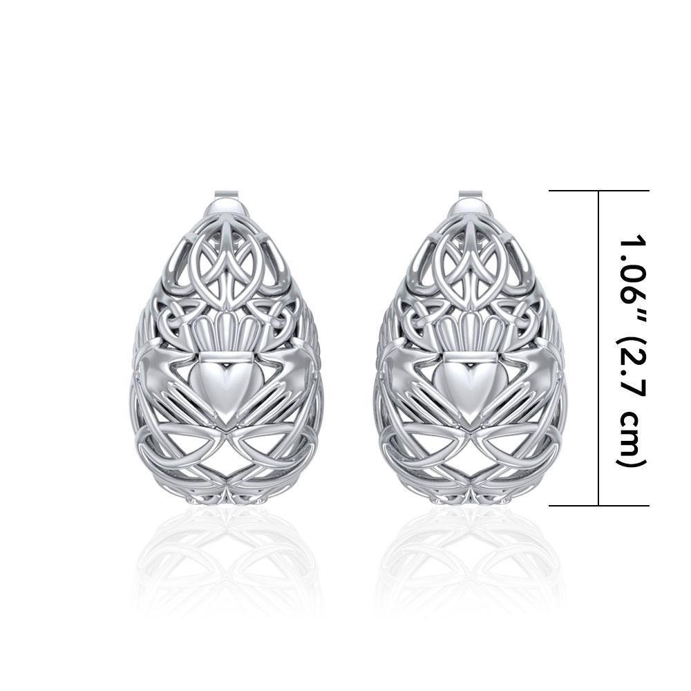 Celtic Claddagh  Silver  Post Earrings TER1673 Earrings