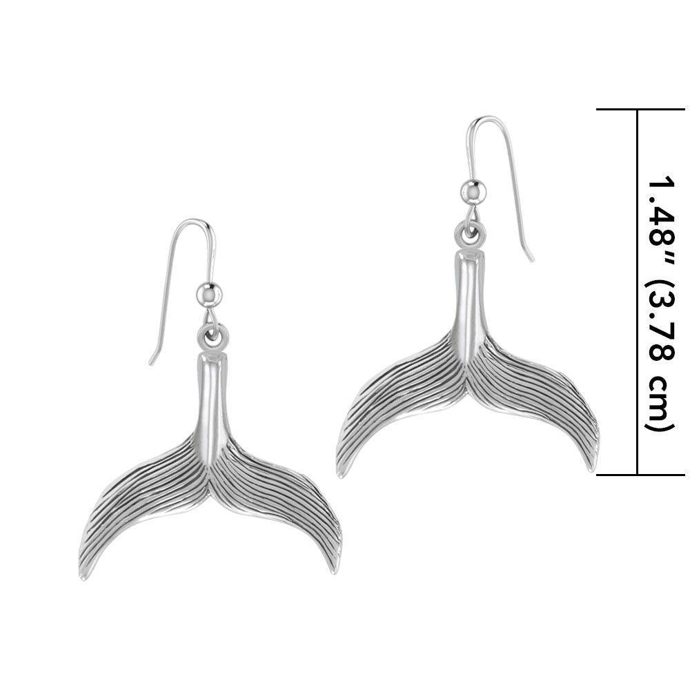 Mermaid Tail Sterling Silver Earrings TER1701 - peterstone.dropshipping