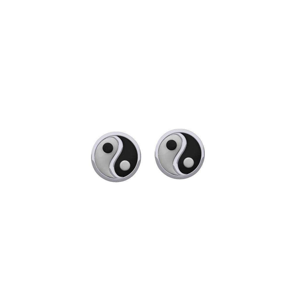 Yin Yang Silver Post Earrings TER1797 Post Earrings