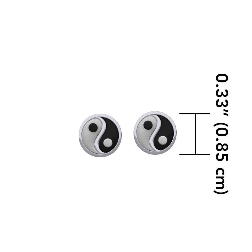 Yin Yang Silver Post Earrings TER1797 Post Earrings