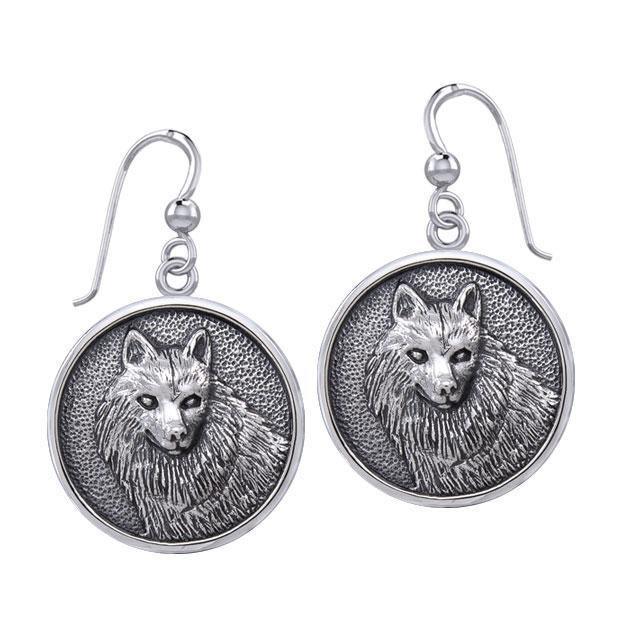 Wonderful Wolf Sterling Silver Earrings TER1894 Earrings