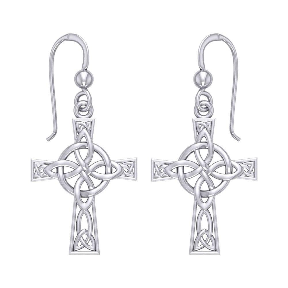 The Celtic Four Point Knot Cross Earrings TER1958 - peterstone.dropshipping