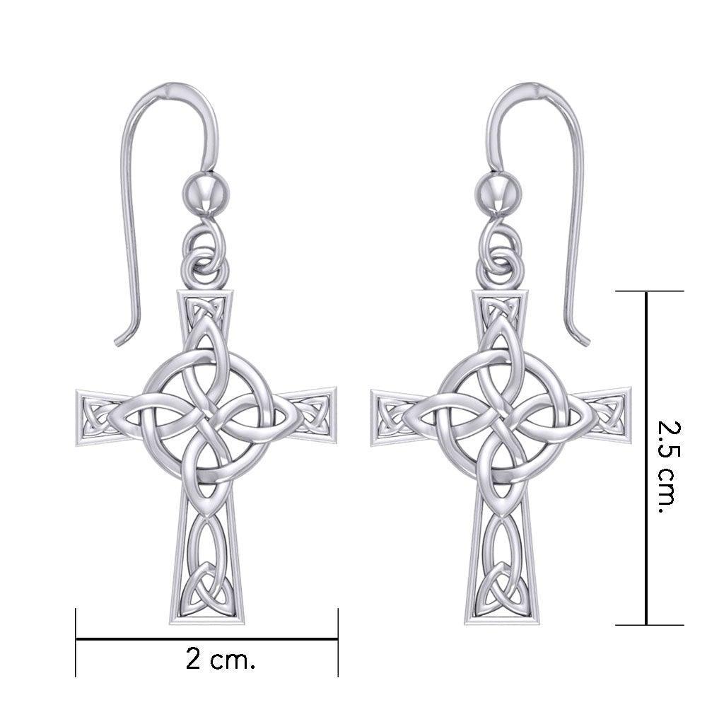 The Celtic Four Point Knot Cross Earrings TER1958 - peterstone.dropshipping