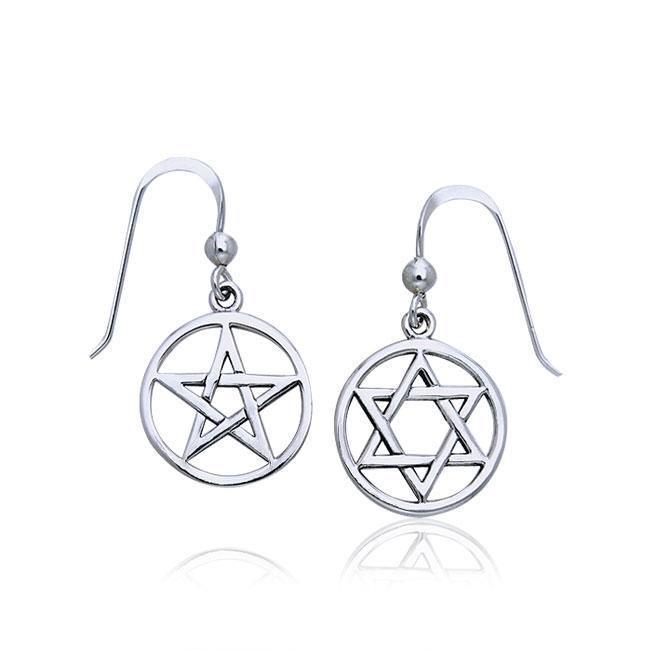 Pentacle Star Of David TER201 Earrings