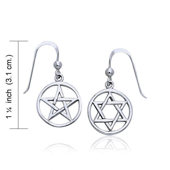 Pentacle Star Of David TER201 Earrings