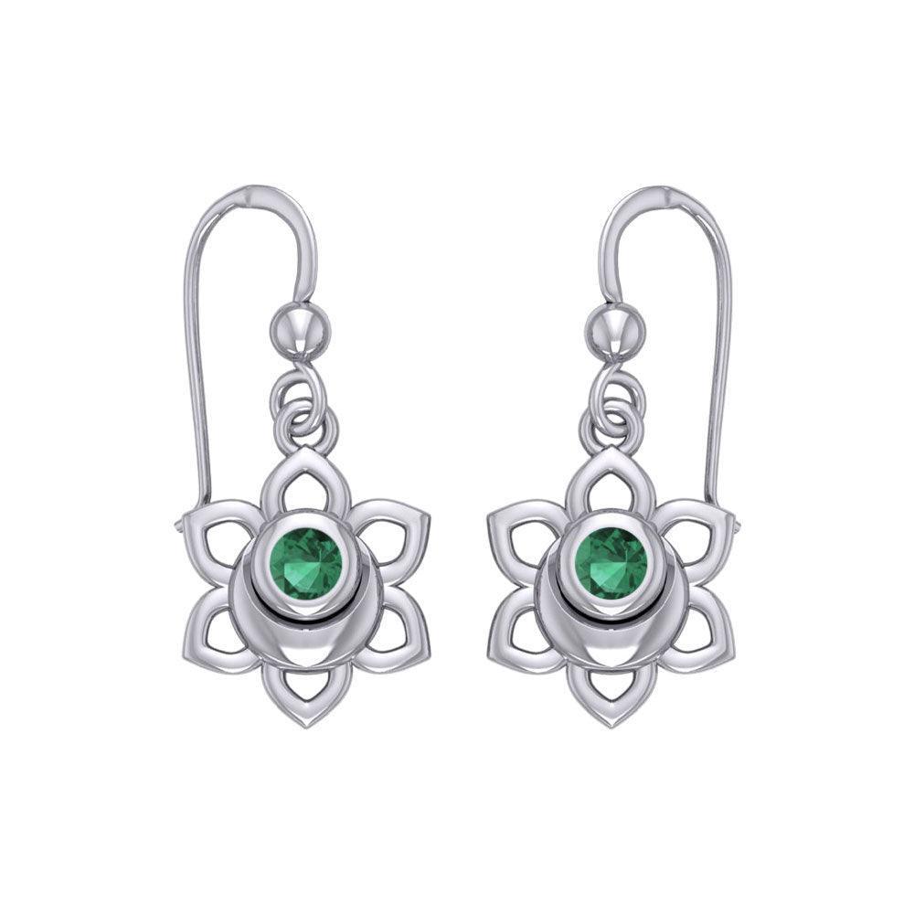 Svadhisthana Sacral Chakra Sterling Silver Earrings with Gemstone TER2037 - peterstone.dropshipping