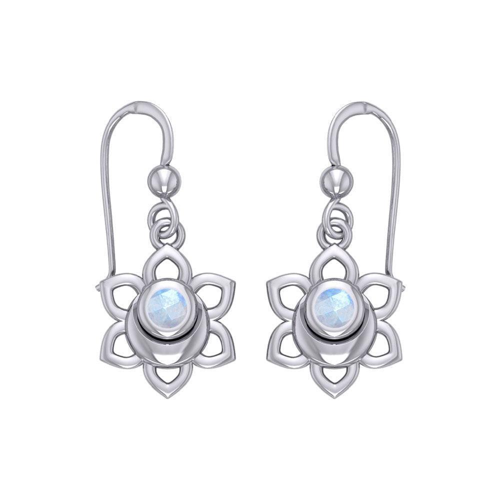 Svadhisthana Sacral Chakra Sterling Silver Earrings with Gemstone TER2037 - peterstone.dropshipping