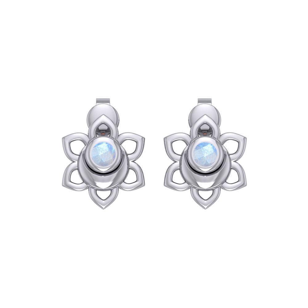 Svadhisthana Sacral Chakra Sterling Silver Post Earrings with Gemstone TER2038 - peterstone.dropshipping