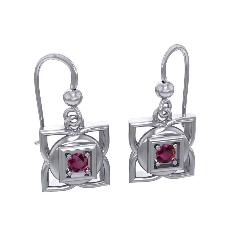 Muladhara Root Chakra Sterling Silver Earrings TER2039 - peterstone.dropshipping