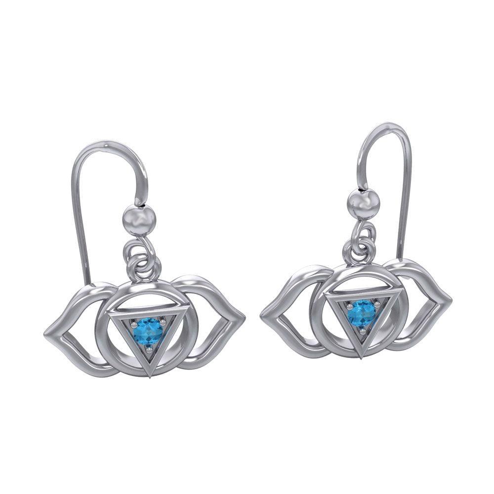 Ajna Third Eye Chakra Sterling Silver Earrings TER2041 - peterstone.dropshipping