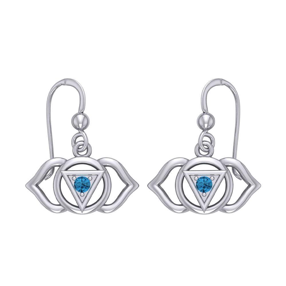 Ajna Third Eye Chakra Sterling Silver Earrings TER2041 - peterstone.dropshipping