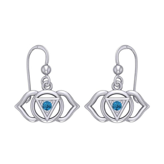 Ajna Third Eye Chakra Sterling Silver Earrings TER2041 - peterstone.dropshipping