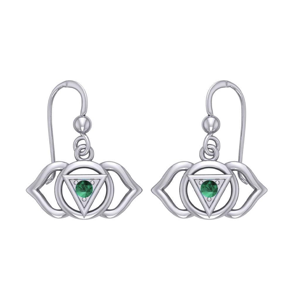 Ajna Third Eye Chakra Sterling Silver Earrings TER2041 - peterstone.dropshipping