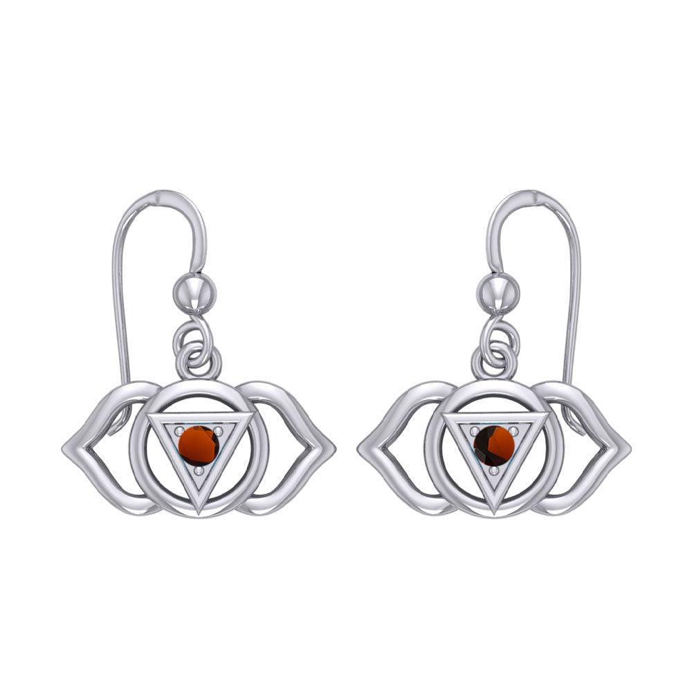 Ajna Third Eye Chakra Sterling Silver Earrings TER2041 - peterstone.dropshipping