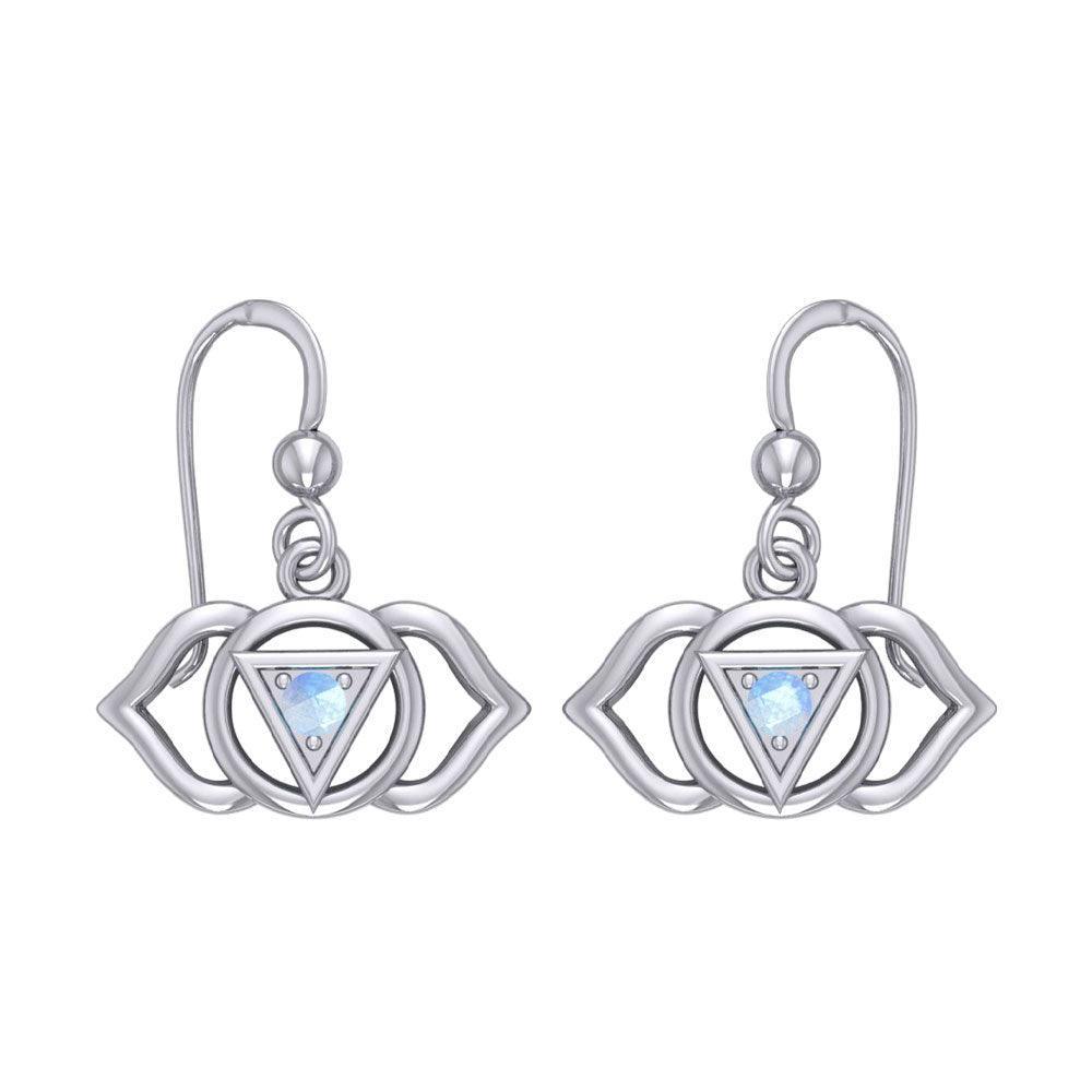 Ajna Third Eye Chakra Sterling Silver Earrings TER2041 - peterstone.dropshipping