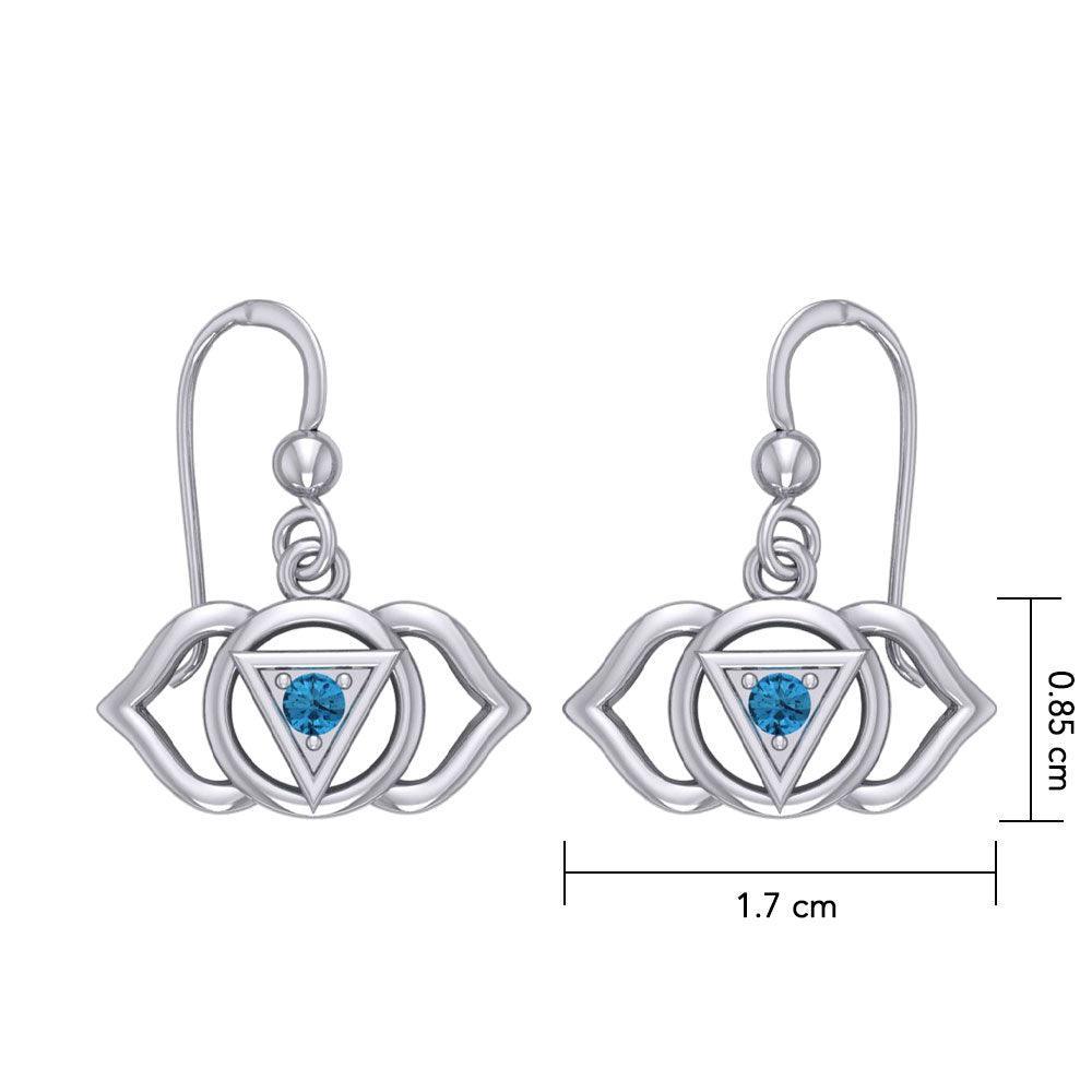 Ajna Third Eye Chakra Sterling Silver Earrings TER2041 - peterstone.dropshipping