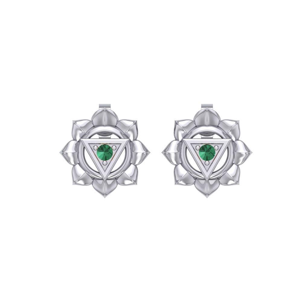 Manipura Solar Plexus Chakra Sterling Silver Post Earrings TER2043 - peterstone.dropshipping