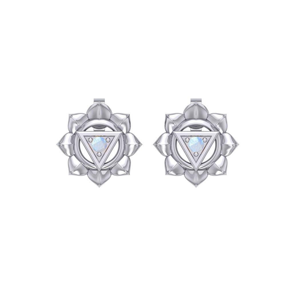 Manipura Solar Plexus Chakra Sterling Silver Post Earrings TER2043 - peterstone.dropshipping