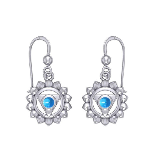 Vishuddha Throat Chakra Sterling Silver Earrings TER2049 - peterstone.dropshipping