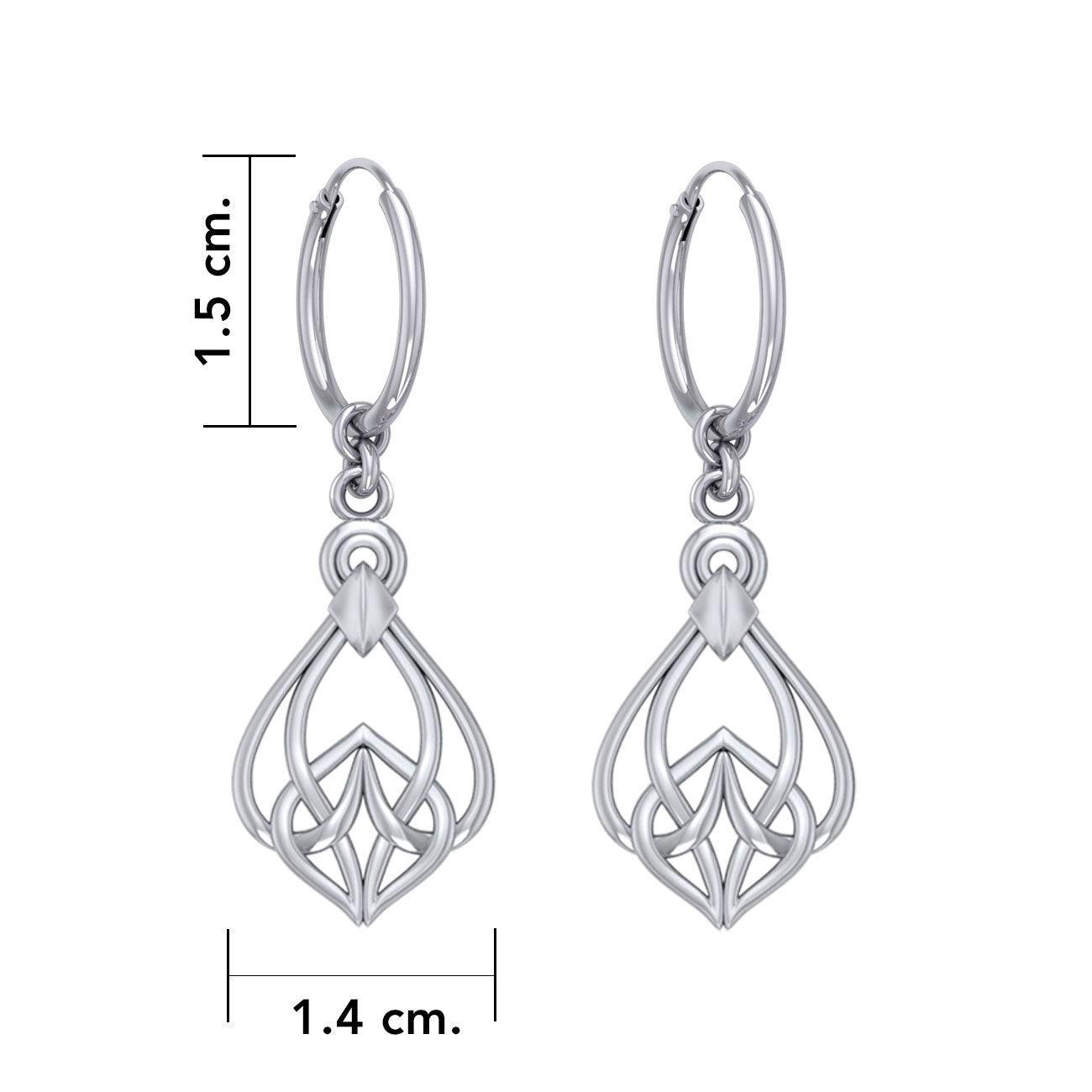 Celtic Knotwork Silver Hoop Earrings TER2054 - peterstone.dropshipping