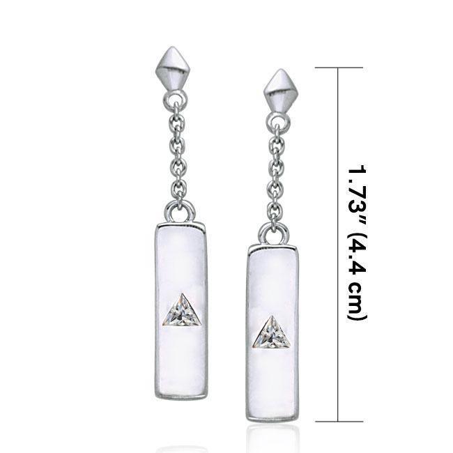 Power Triangle Silver Earrings TER215 Earrings