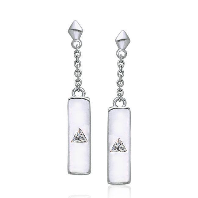 Power Triangle Silver Earrings TER215 Earrings