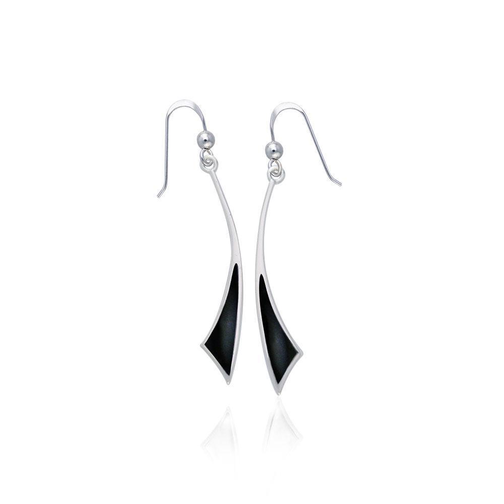 Triangle Cabochon Silver Earrings TER357 Earrings